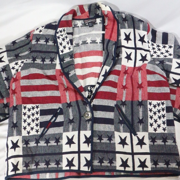 NEW IDENTITY Stars and Stripes Cardigan Sweater - Picture 2 of 7